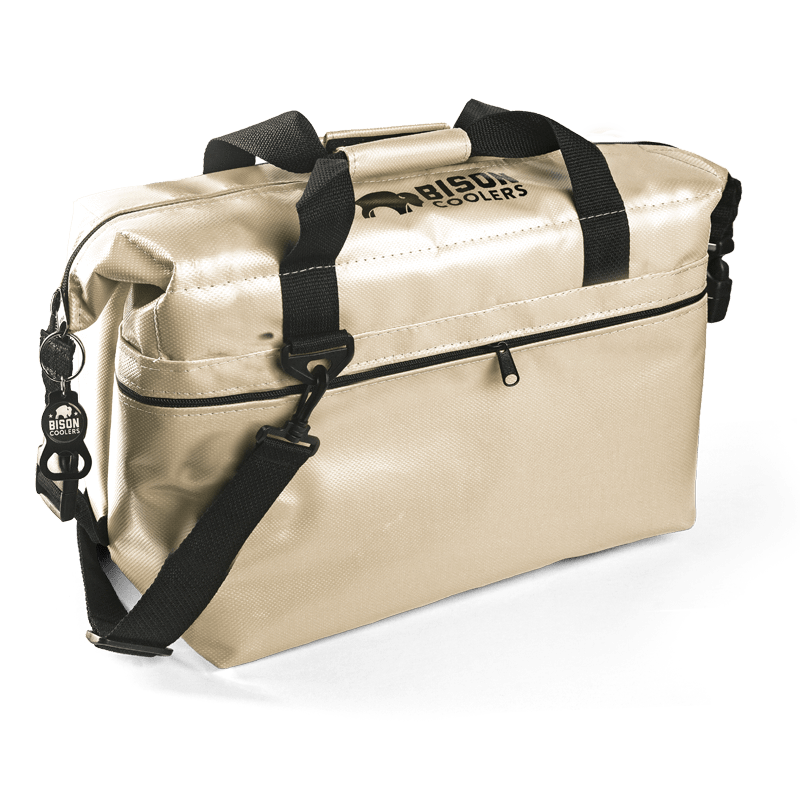 Bison Coolers SoftPak Ice Chest Cooler. The only MADE IN USA vinyl soft-sided cooler. Tough as nails and keeps ice for up to 24 hours in 120 degree heat!