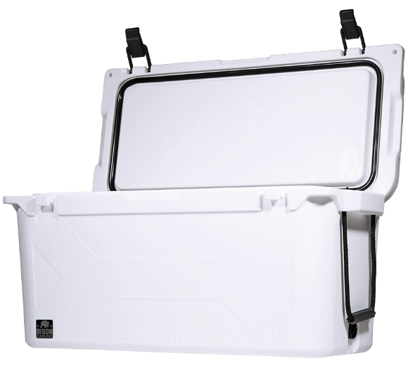 Bison Coolers 75 Quart Ice Chest Cooler - The American-made 75 QT Bison Cooler is ideal for both professional hunters and anglers who need more capacity. 