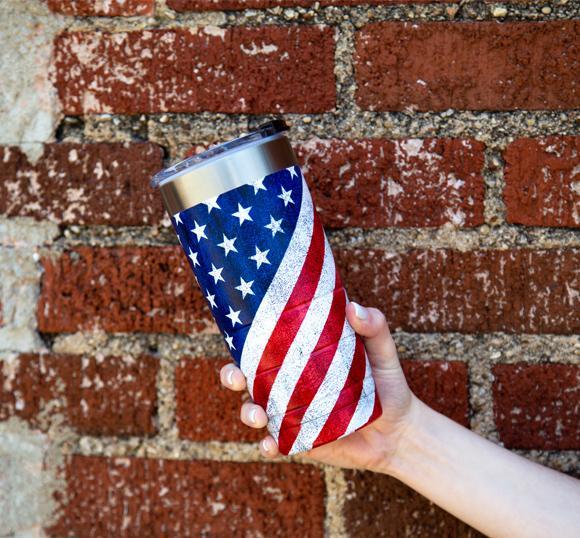 22 oz Bison Tumbler - American Flag - Limited Edition