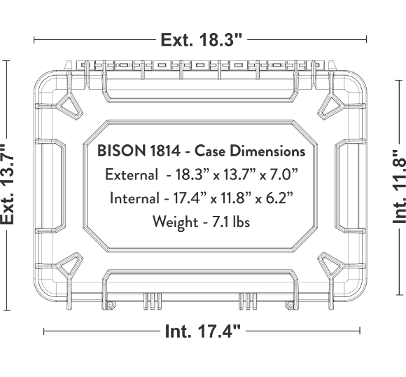 Bison 1814 Medium Hard Case
