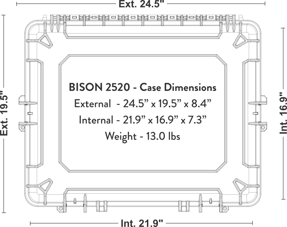 Bison 2520 Large Hard Case