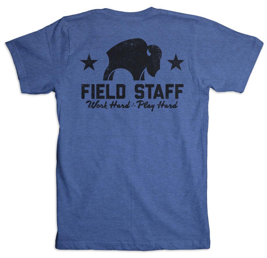 Bison Coolers T-Shirts. Field Staff Shirt - Royal Blue