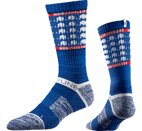 "Bison Stars" Socks by Strideline
