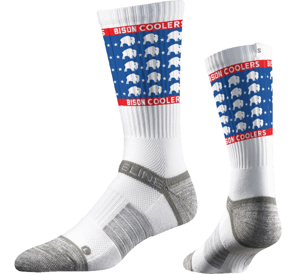 "Bison Stars" Socks by Strideline