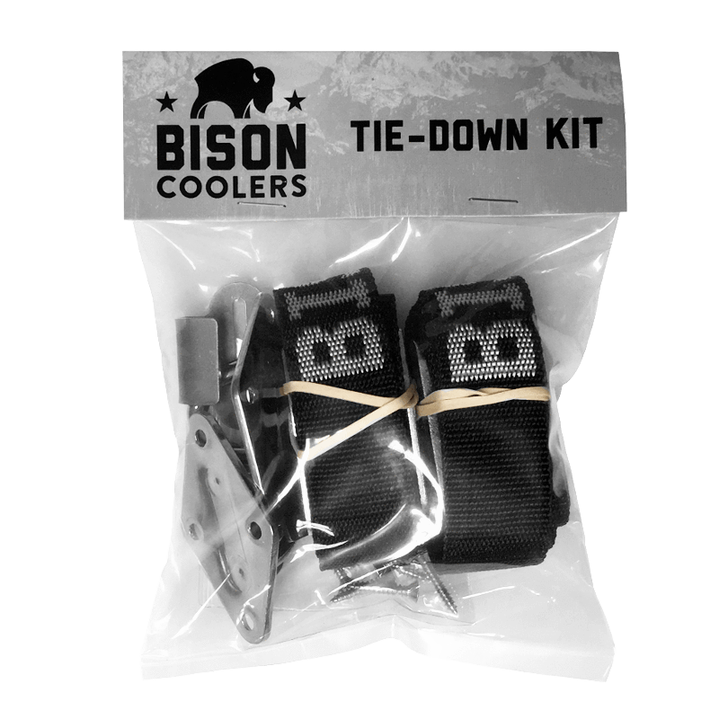 Black Tie-down kit for Cooler. These straps are great to make sure your cooler stays put whether you're off-road on ATV or padding across the lake. 